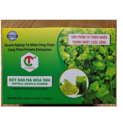 Bột Rau Má Hòa Tan COTHIPRI 100g (Hộp 10 Gói x 10g)