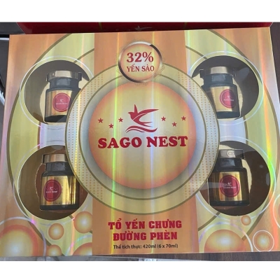 Tổ yến chưng đường phèn SAGO NEST (32% yến sào)